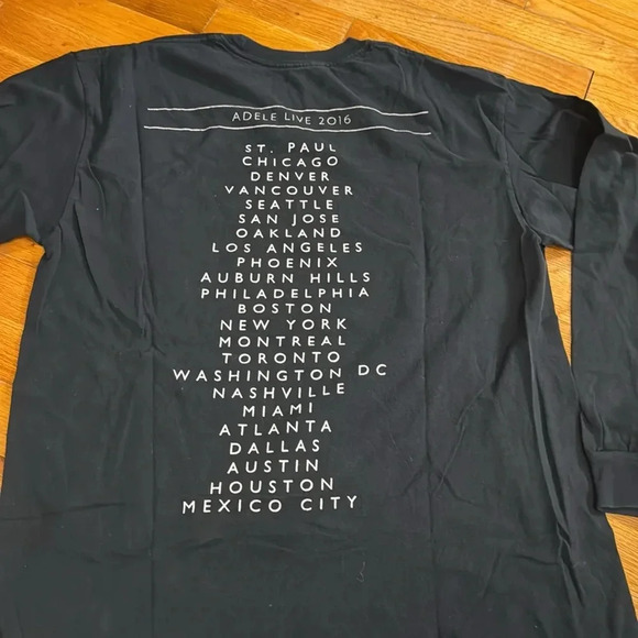 2016 ADELE black long sleeve concert tour T-shirt unisex large - Picture 7 of 7